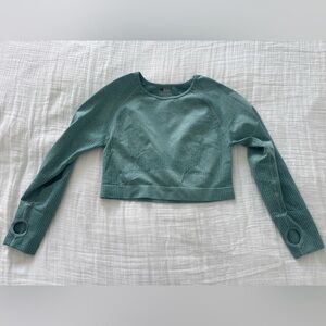 Women's Teal Athletic Crop Top